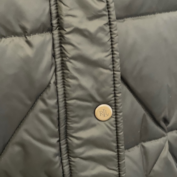 Lauren Ralph Lauren Faux Fur Trim Hooded Puffer Jacket In Litchfield Loden NWT - Picture 3 of 16